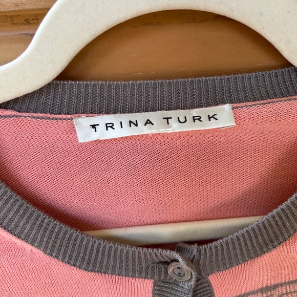 Trina Turk Sweater Button Up Cotton Women's Size Small - Picture 6 of 9